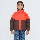 Color Block Short Padded Jacket in Summer Red by Tinycottons