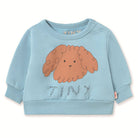 Curly Dog Graphic Baby Sweatshirt in Denim Blue by Tinycottons