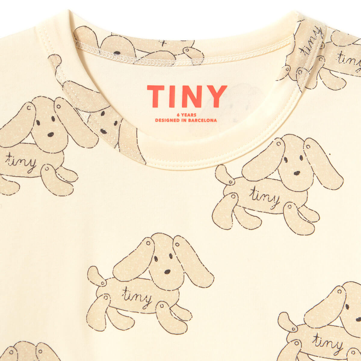 Dogs Tee in Vanilla by Tinycottons