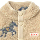 Horses Sherpa Baby One-Piece in Vanilla by Tinycottons