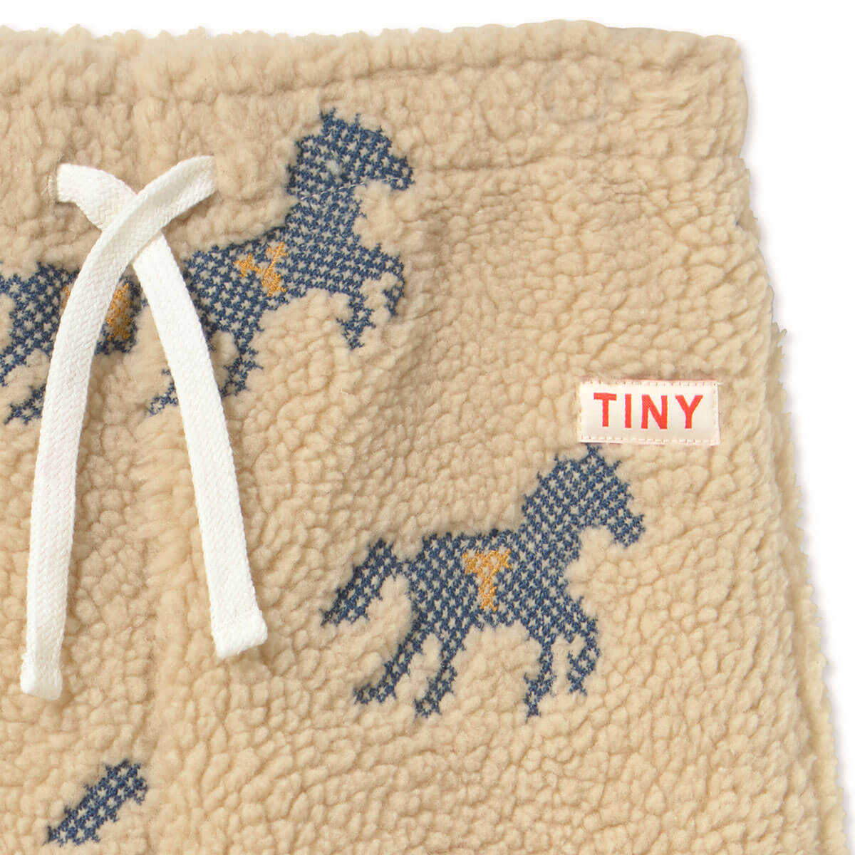 Horses Sherpa Sweatpant in Vanilla by Tinycottons