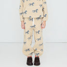 Horses Sherpa Sweatpant in Vanilla by Tinycottons