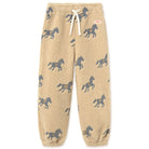 Horses Sherpa Sweatpant in Vanilla by Tinycottons