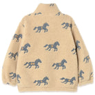 Horses Sherpa Sweatshirt in Vanilla by Tinycottons