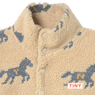 Horses Sherpa Sweatshirt in Vanilla by Tinycottons