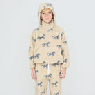 Horses Sherpa Sweatshirt in Vanilla by Tinycottons