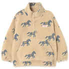 Horses Sherpa Sweatshirt in Vanilla by Tinycottons