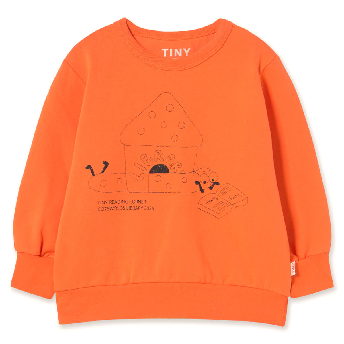 Library Graphic Sweatshirt in Summer Red by Tinycottons