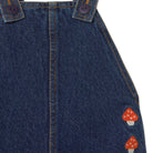 Mini Mushrooms Embroidered Baby Dungaree by Tinycottons