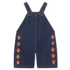 Mini Mushrooms Embroidered Baby Dungaree by Tinycottons