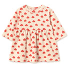 Mini Mushrooms Rib Baby Dress in Ivory by Tinycottons