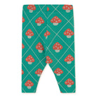 Mushrooms Baby Leggings in Dark Emerald by Tinycottons