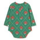 Mushrooms Baby Body in Dark Emerald by Tinycottons