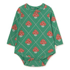 Mushrooms Baby Body in Dark Emerald by Tinycottons