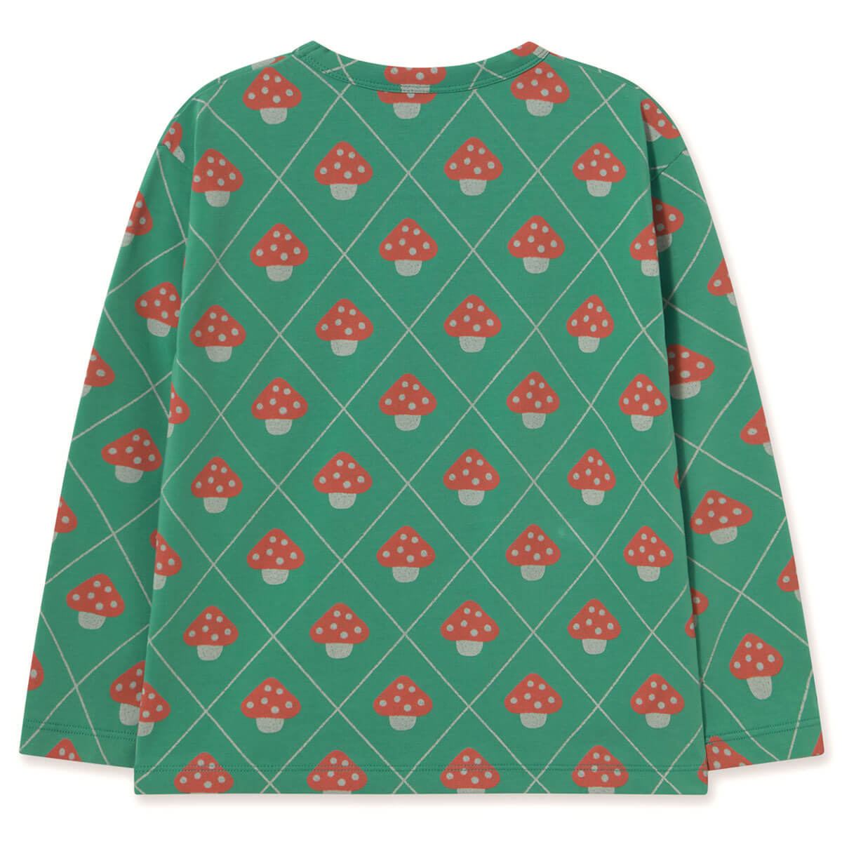 Mushrooms Tee in Dark Emerald by Tinycottons