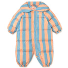 Nude Blue Stripes Padded Baby Overall in Dark Nude by Tinycottons