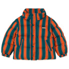 Retro Stripes Short Padded Jacket in Summer Red by Tinycottons