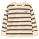 Retro Stripes Sleeve Tee in Cacao by Tinycottons