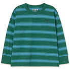 Retro Stripes Sleeve Tee in Dark Green by Tinycottons