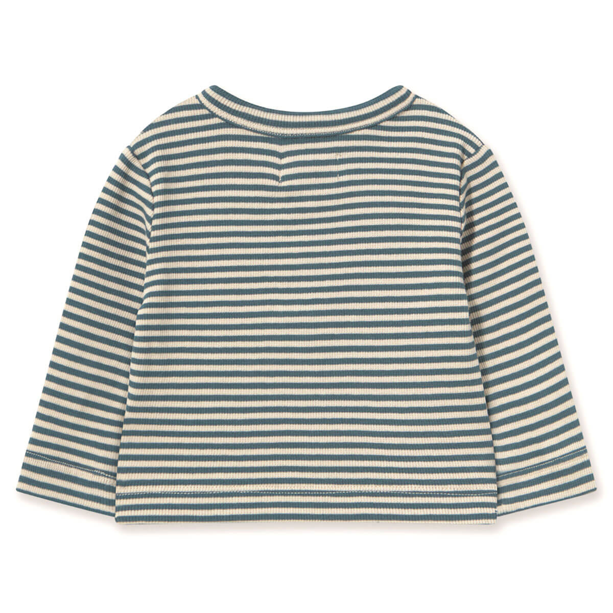 Stripes Rib Baby Jacket in Stormy Blue by Tinycottons