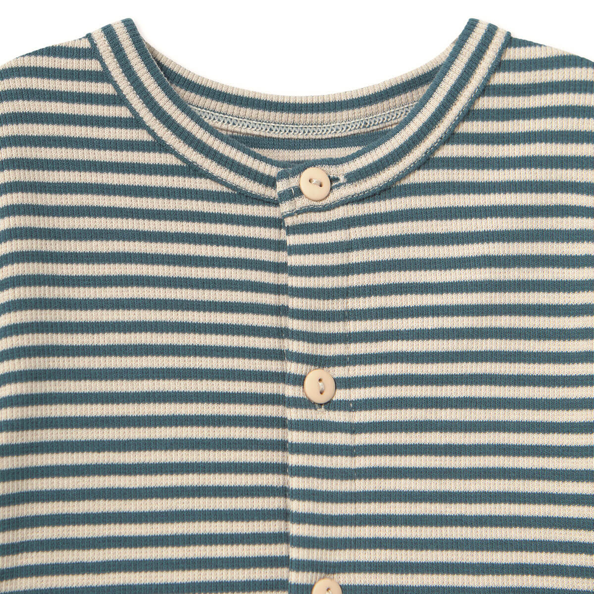 Stripes Rib Baby Jacket in Stormy Blue by Tinycottons