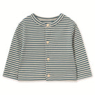 Stripes Rib Baby Jacket in Stormy Blue by Tinycottons