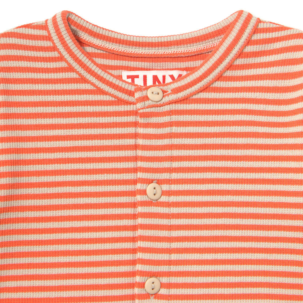 Stripes Rib Baby Jacket in Summer Red by Tinycottons