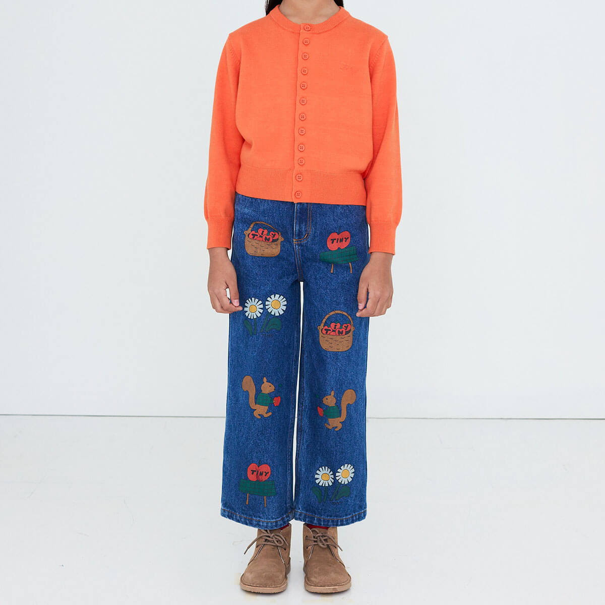 Tiny Apples Denim Pant by Tinycottons