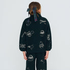 Tiny Apples Sherpa Jacket in Ink Blue by Tinycottons
