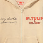 Tulip & Daisy Graphic Hoodie in Vanilla by Tinycottons