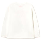 Tulip & Daisy Graphic Sleeve Tee in Off White by Tinycottons