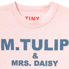 Tulip & Daisy Graphic Tee in Pastel Pink by Tinycottons