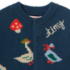Winter Pond Baby Cardigan in Ink Blue by Tinycottons