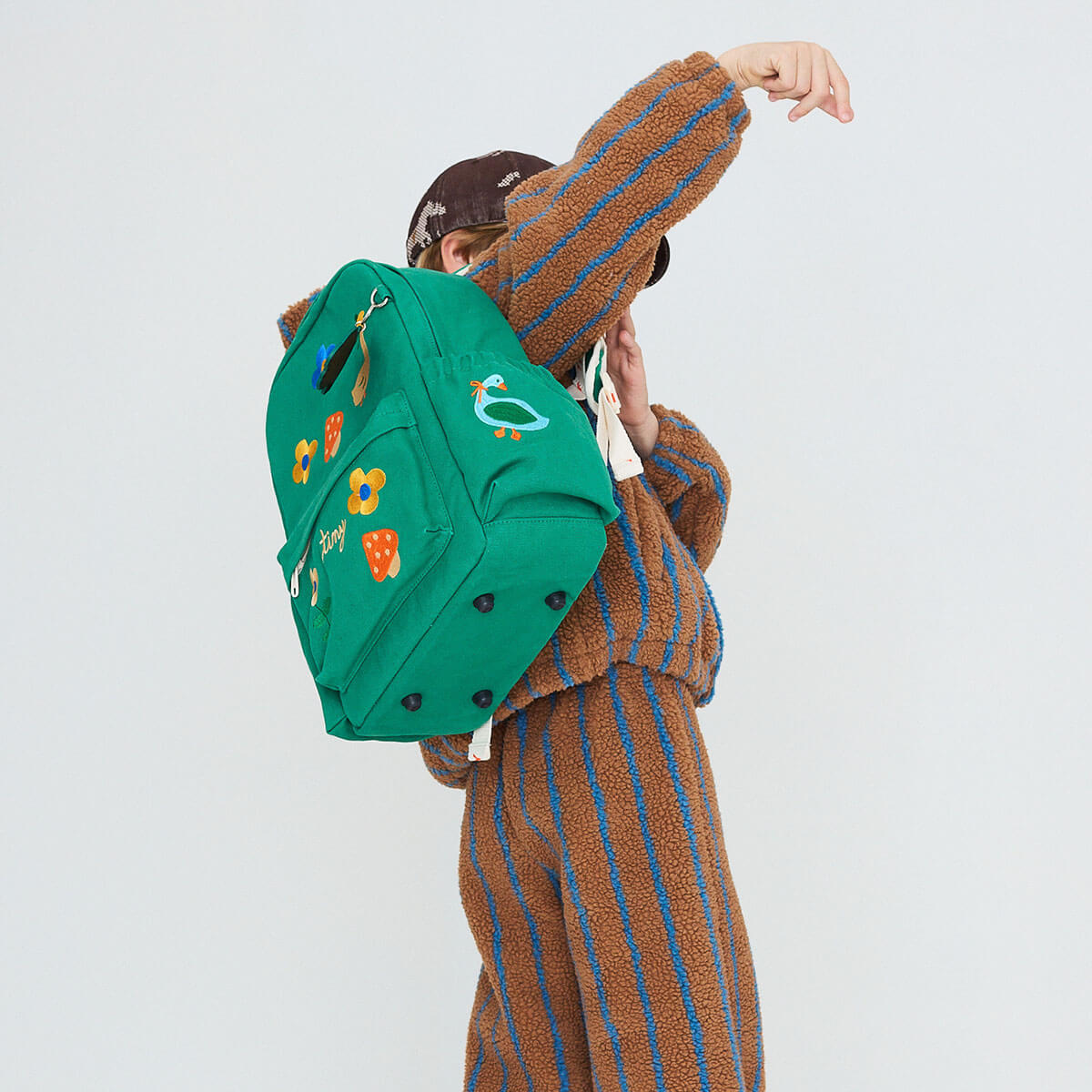 Winter Pond Backpack in Dark Emerald by Tinycottons