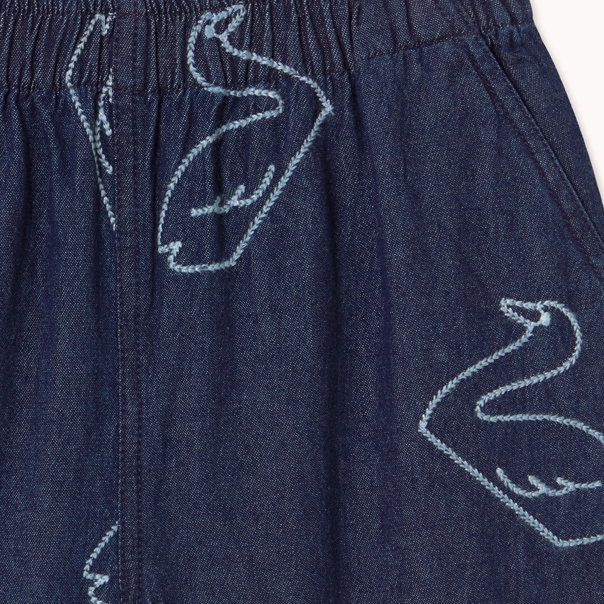 Big Swans Pant in Dark Wash Denim by Tinycottons – Junior Edition