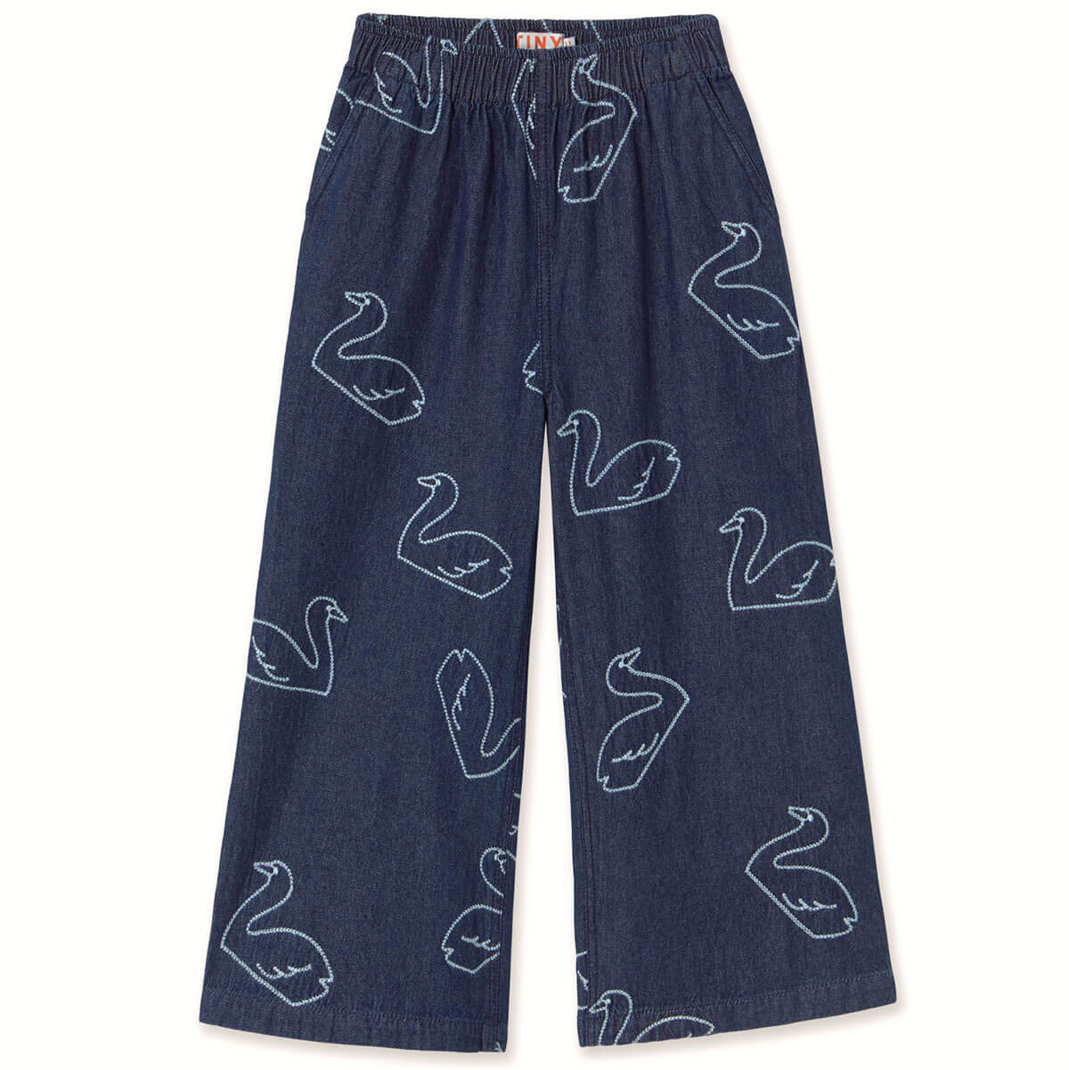 Big Swans Pant in Dark Wash Denim by Tinycottons – Junior Edition Big Swans Pant in Dark Wash Denim by Tinycottons – Junior Edition