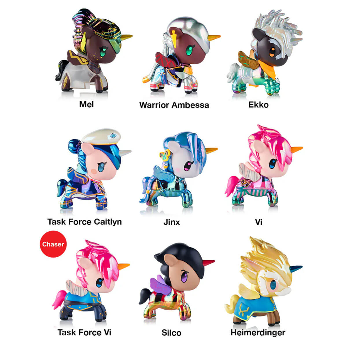 Tokidoki x Arcane Unicorno Blacklight Chrome Blind Box by Tokidoki