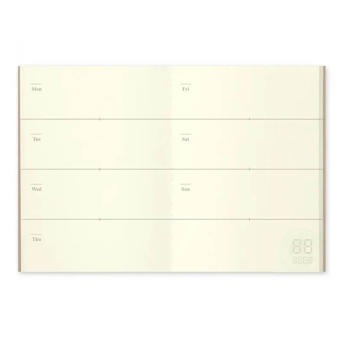 Traveler's Notebook Passport Size Free diary Weekly Refill 007 by Traveler's Company