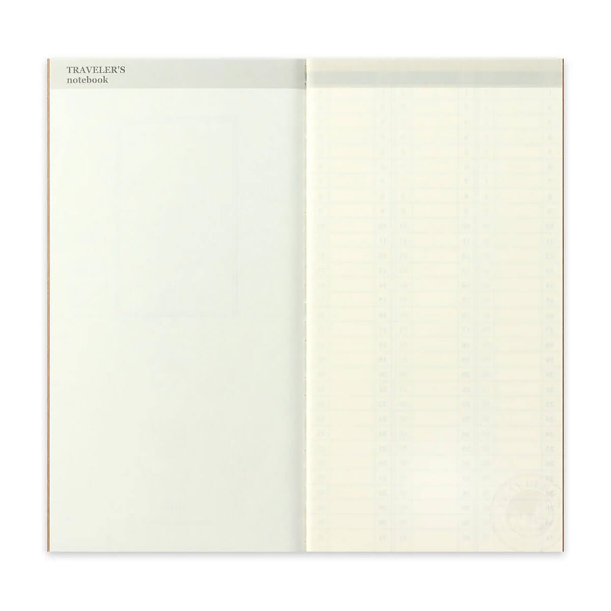 Traveler's Notebook Weekly Diary Free Vertical Refill 018 by Traveler's Company