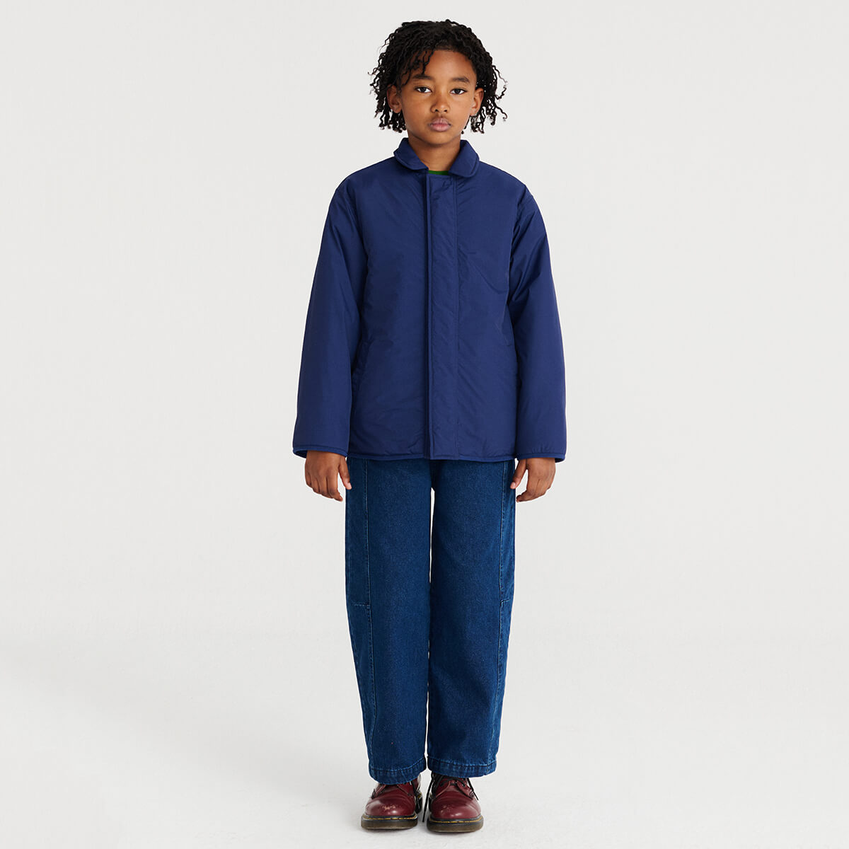 Kids' Reversible Jacket nº02 in Blueprint by True Artist – Junior