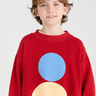 Circles Sweatshirt in Red by True Artist
