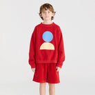 Circles Sweatshirt in Red by True Artist