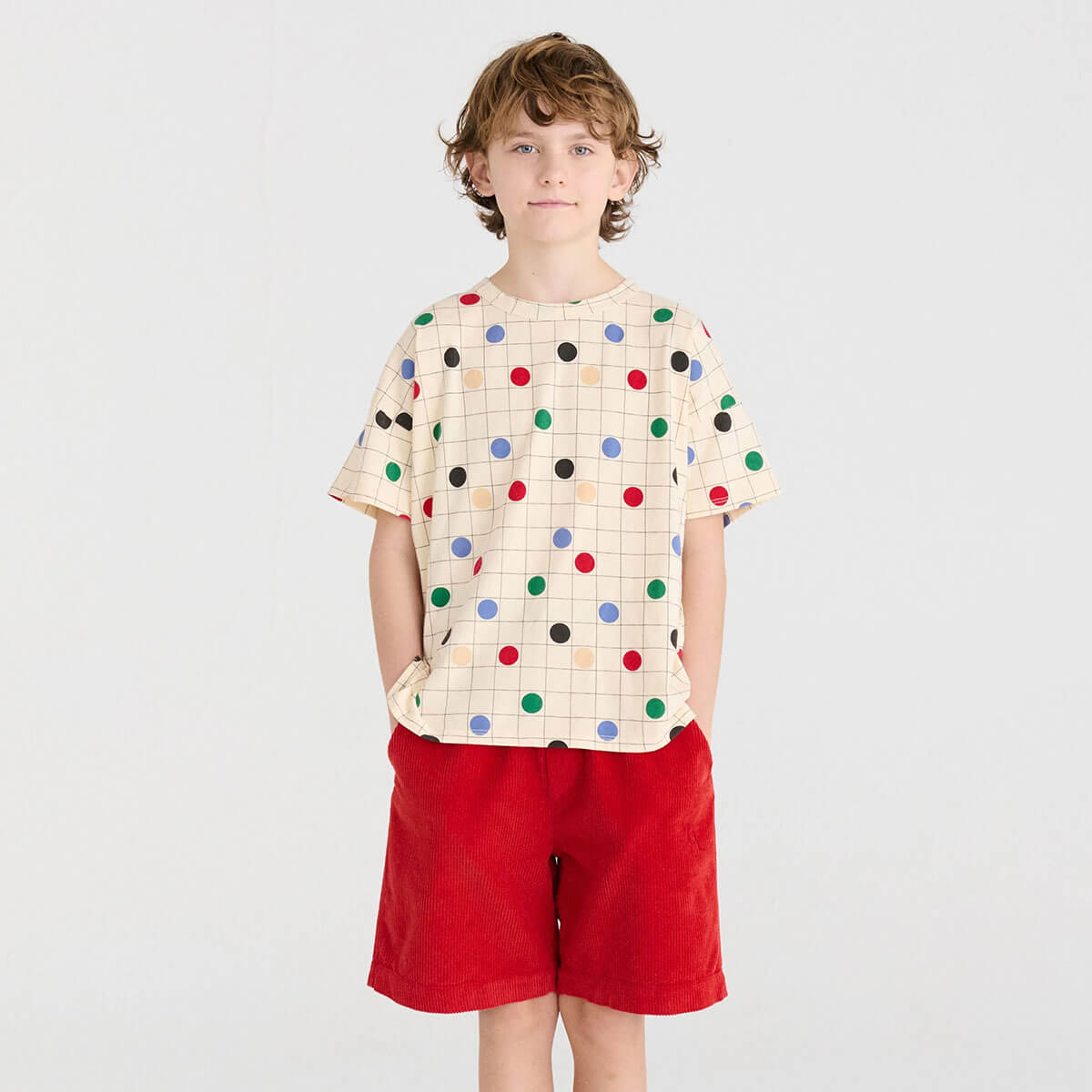 Circles T-Shirt in Off White by True Artist