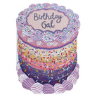 Birthday Gal Cake Shaped Greetings Card by Two For Joy Illustration