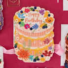 Happy Birthday Cake Shaped Greetings Card by Two For Joy Illustration