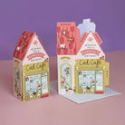 Cat Café 3D Greetings Card by Two For Joy Illustration