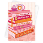 Happy Birthday To My Friend Bookish Greetings Card by Two For Joy Illustration