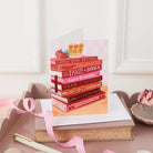 Spicy Books & Ice Coffee Bookish Greetings Card by Two For Joy Illustration