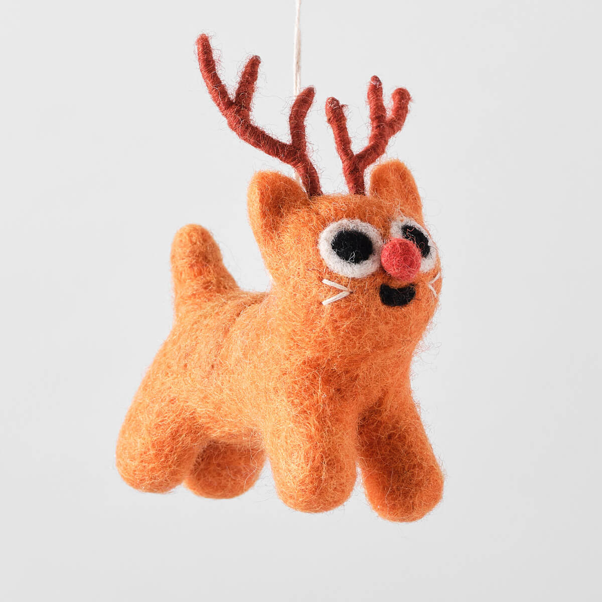 Rudy Cat Reindeer Felt Decoration