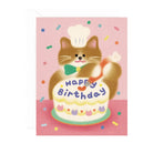 Baking Cat Birthday Greetings Card by Zoey Kim for Wrap